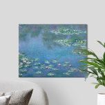 Claude Monet Water Lilies Canvas Afdruk<br><div class="desc">Waterlelies beeldende kunst schilderij van botanische natuur door Claude Monet</div>