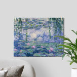 Claude Monet Water Lilies Canvas Afdruk<br><div class="desc">Poster van Waterlelies beeldende kunst schilderij van botanische natuur landschap door Claude Monet</div>