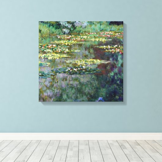 Claude Monet Water Lilies Canvas Afdruk (Insitu (Houten vloer))