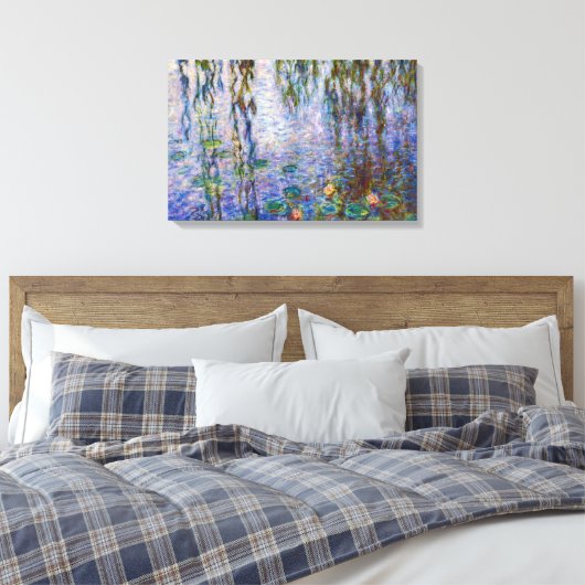 Claude Monet - Water Lilies Canvas Afdruk (Insitu (Slaapkamer))