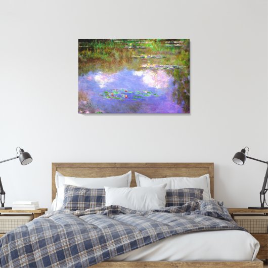 Claude Monet - Water-Lilies, De Wolken, Canvas Afdruk (Insitu (Slaapkamer))