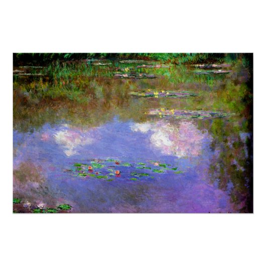 Claude Monet - Water-Lilies, De Wolken, Perfect Poster (Voorkant)