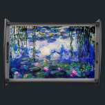 Claude Monet-Water-Lilies Dienblad<br><div class="desc">Kunstmeesterwerk van Claude Monet (1840 - 1926) met zijn populaire landschapsschilderij Water-Lilies op basis van de intensiteit van blauw,  groen en paars.Het is een aantrekkelijke kleine dienlade voor fans van Claude Monet.</div>