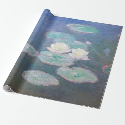 Claude Monet - Water Lilies, effect in de avond Cadeaupapier (Uitgerold)