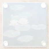 Claude Monet - Water Lilies, effect in de avond Glazen Onderzetter (Achterkant)