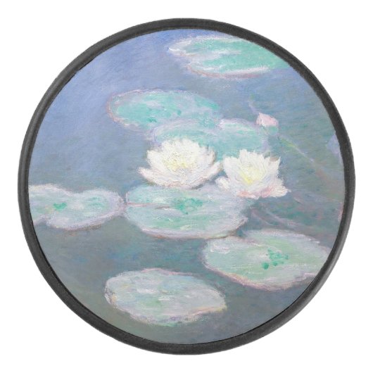 Claude Monet - Water Lilies, effect in de avond Hockey Puck (Voorkant)