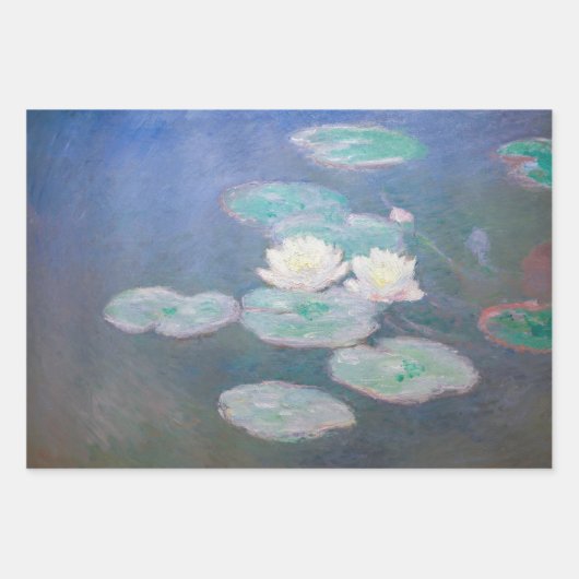Claude Monet - Water Lilies, effect in de avond Inpakpapier Vel (Voorkant)