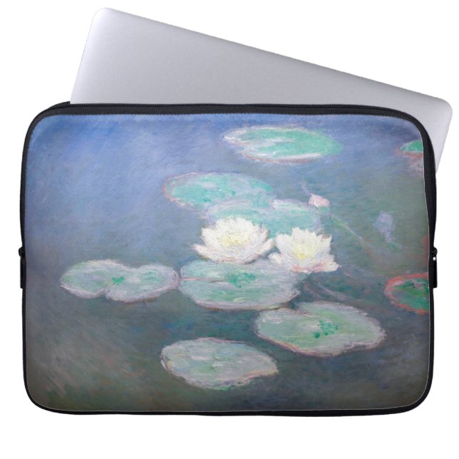 Claude Monet - Water Lilies, effect in de avond Laptop Sleeve (Voorkant)