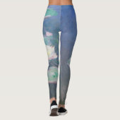 Claude Monet - Water Lilies, effect in de avond Leggings (Achterkant)
