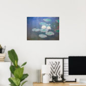 Claude Monet - Water Lilies, effect in de avond Poster (Thuiskantoor)