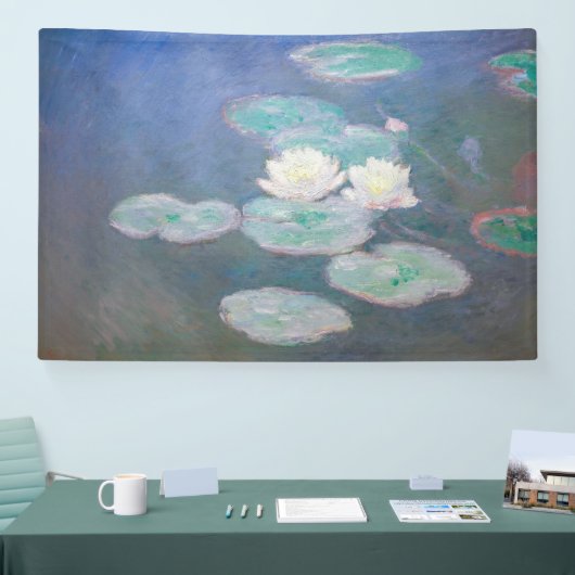 Claude Monet - Water Lilies, effect in de avond Spandoek (Beurs)