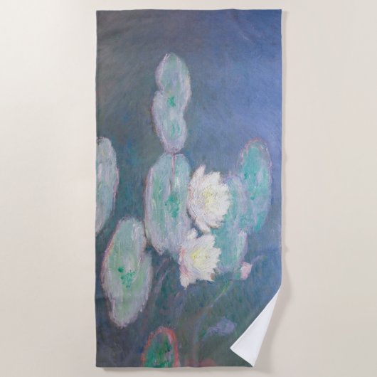 Claude Monet - Water Lilies, effect in de avond Strandlaken (Voorkant)