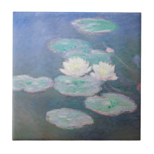 Claude Monet - Water Lilies, effect in de avond Tegeltje