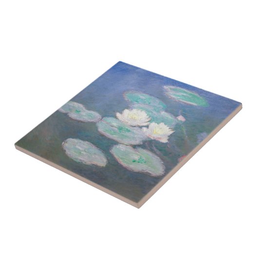 Claude Monet - Water Lilies, effect in de avond Tegeltje (Zijkant)