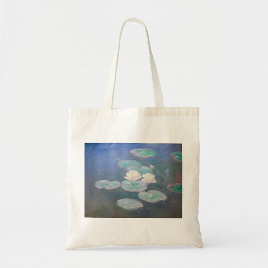 Claude Monet - Water Lilies, effect in de avond Tote Bag (Voorkant)