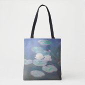 Claude Monet - Water Lilies, effect in de avond Tote Bag (Voorkant)