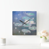 Claude Monet - Water Lilies, effect in de avond Vierkante Klok (Huis)