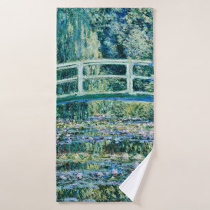 Claude Monet - Water Lilies en de Japanse brug Badhanddoek