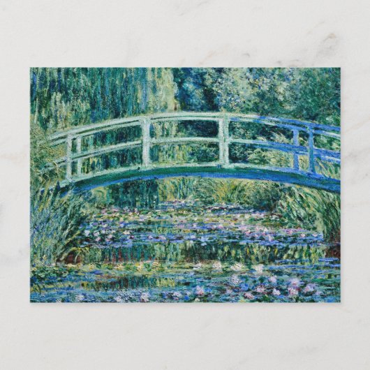 Claude Monet - Water Lilies en de Japanse brug Briefkaart (Voorkant)