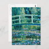 Claude Monet - Water Lilies en de Japanse brug Briefkaart (Voorkant / Achterkant)