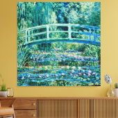 Claude Monet - Water Lilies en de Japanse brug Canvas Afdruk (Insitu (Woonkamer))
