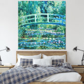 Claude Monet - Water Lilies en de Japanse brug Canvas Afdruk (Insitu (Slaapkamer))
