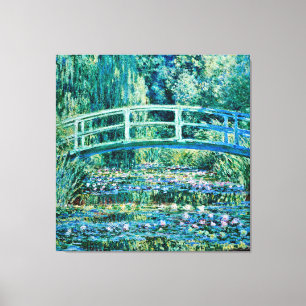 Claude Monet - Water Lilies en de Japanse brug Canvas Afdruk