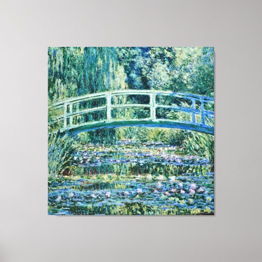 Claude Monet - Water Lilies en de Japanse brug Canvas Afdruk (Voorkant)