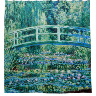 Claude Monet - Water Lilies en de Japanse brug Douchegordijn