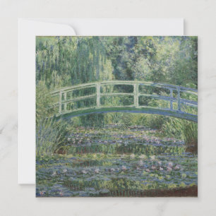 Claude Monet - Water Lilies en de Japanse brug Feestdagenkaart