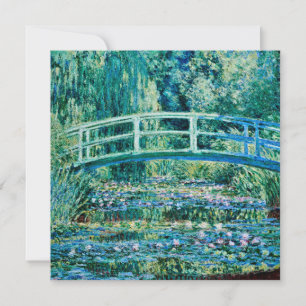 Claude Monet - Water Lilies en de Japanse brug Feestdagenkaart