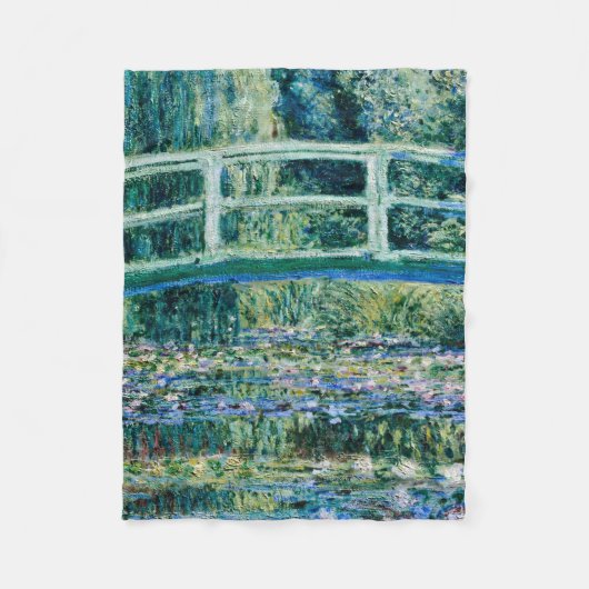 Claude Monet - Water Lilies en de Japanse brug Fleece Deken (Voorkant)
