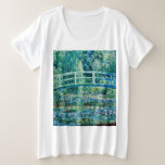 Claude Monet - Water Lilies en de Japanse brug Grote Maat T-shirt<br><div class="desc">Claude Monet - Water Lilies en de Japanse brug (1899)</div>
