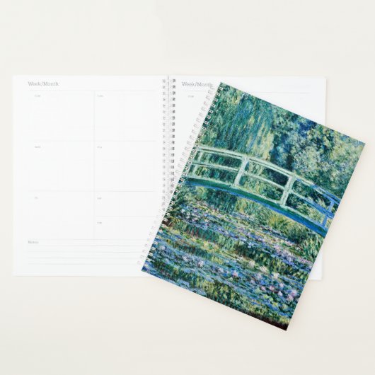 Claude Monet - Water Lilies en de Japanse brug Planner (Display)