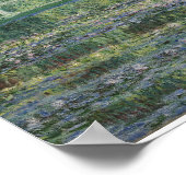 Claude Monet - Water Lilies en de Japanse brug Poster (Hoek)