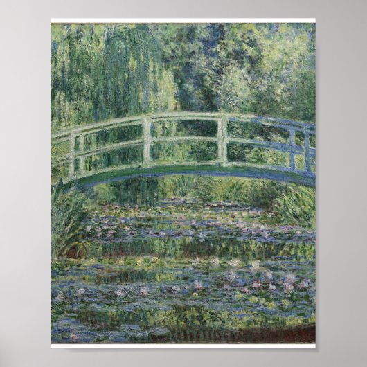 Claude Monet - Water Lilies en de Japanse brug Poster (Voorkant)