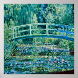 Claude Monet - Water Lilies en de Japanse brug Poster<br><div class="desc">Claude Monet - Water Lilies en de Japanse brug (1899)</div>