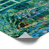 Claude Monet - Water Lilies en de Japanse brug Poster (Hoek)