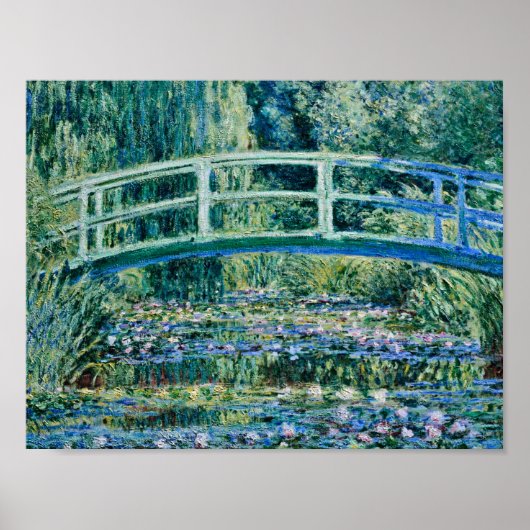 Claude Monet - Water Lilies en de Japanse brug Poster (Voorkant)