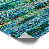 Claude Monet - Water Lilies en de Japanse brug Poster (Hoek)