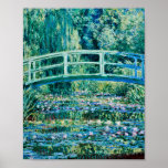 Claude Monet - Water Lilies en de Japanse brug Poster<br><div class="desc">Claude Monet - Water Lilies en de Japanse brug (1899)</div>