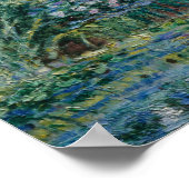 Claude Monet - Water Lilies en de Japanse brug Poster (Hoek)