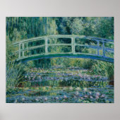 Claude Monet - Water Lilies en de Japanse brug Poster (Voorkant)
