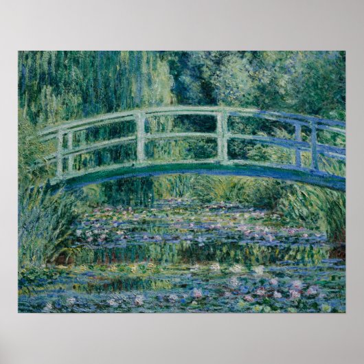 Claude Monet - Water Lilies en de Japanse brug Poster (Voorkant)