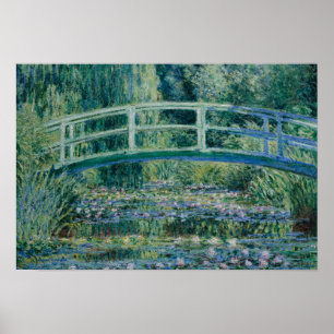 Claude Monet - Water Lilies en de Japanse brug Poster