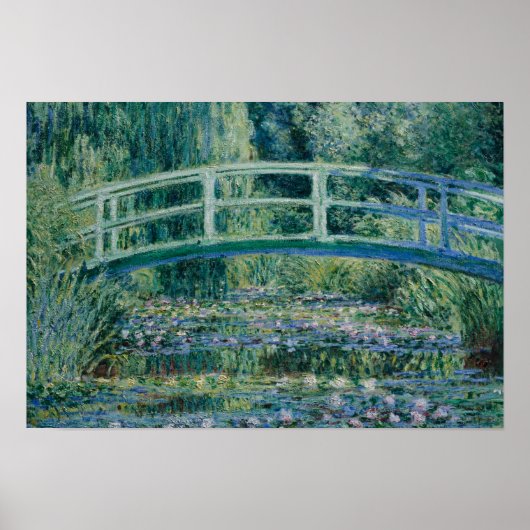 Claude Monet - Water Lilies en de Japanse brug Poster (Voorkant)