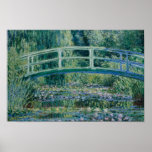 Claude Monet - Water Lilies en de Japanse brug Poster<br><div class="desc">Water Lilies en Japanse brug door Claude Monet, 1899. Claude Monet was de oprichter van het Franse schilderij Impressionist, en de meest consistente en prolifische beoefenaar van de filosofie van de beweging om zijn perceptie vóór de natuur uit te drukken, vooral wat betreft het schilderen van het landschap in de...</div>