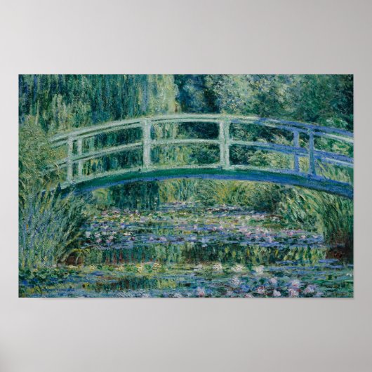Claude Monet - Water Lilies en de Japanse brug Poster (Voorkant)
