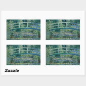 Claude Monet - Water Lilies en de Japanse brug Rechthoekige Sticker (Vel)