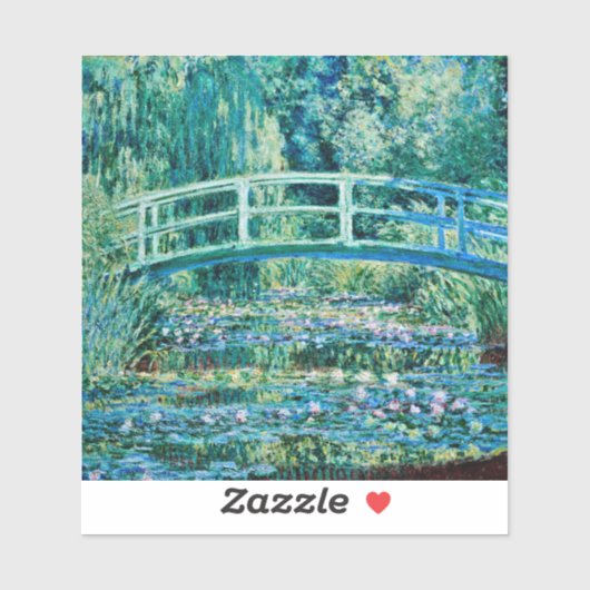 Claude Monet - Water Lilies en de Japanse brug Sticker (Vel)